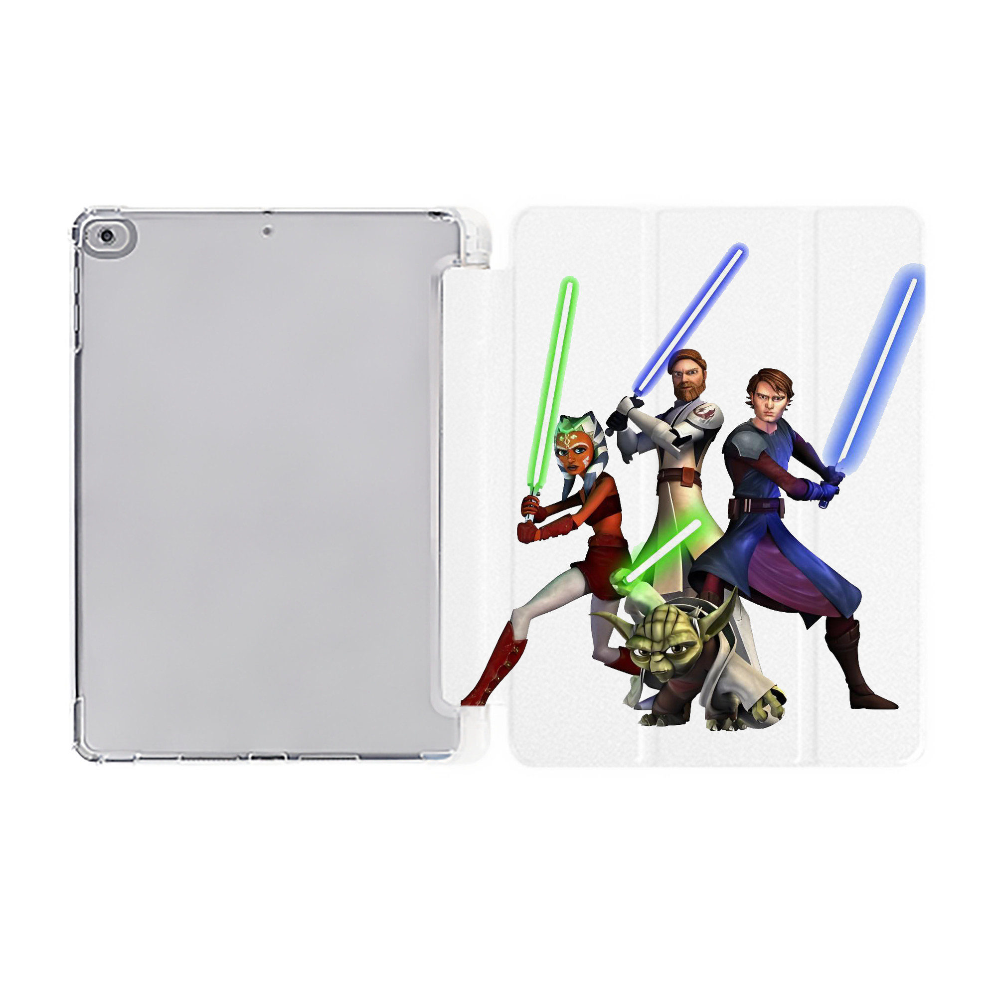 （画像用） スター・ウォーズ Star Wars IPad ケース ペン収納付き 三つ折りスタンド PUレザー×シリコン 対応機種9.5/10.5/10.9インチ